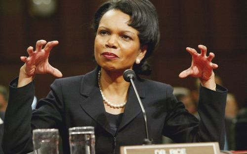 Condoleezza Rice van Buitenlandse Zaken.