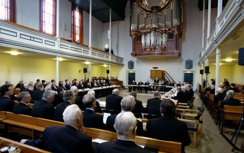 UTRECHT â€“ De generale synode van de Gereformeerde Gemeenten bijeen in de Westerkerk te Utrecht. Foto RD, Henk Visscher