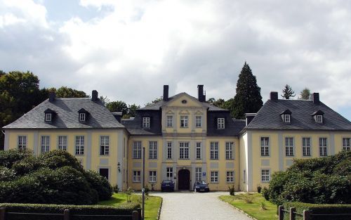 BAD BOLL â€“ De Vogtshof in het Duitse Bad Boll, het gemeenschapscentrum van de HerrnhÃ¼ter BrÃ¼dergemeinde. In de maand mei worden hier de dagteksten gekozen voor het dagtekstenboekje dat drie jaar later verschijnt. Foto Maurits C. J. Wielenga