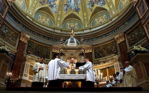 „Wij plaatsen dus de kerk op hetzelfde plan als het mysterie van de allerheiligste Drie eenheid en de mysteries van menswording en verlossing.” Foto ANP