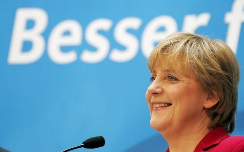 Angela Merkel is deze week door de Duitse christen democraten aangewezen als kandidaat voor het kanselierschap. Foto EPA