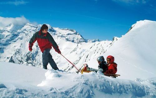 Sleetje rijden op een dik pak sneeuw. Foto Steiermark Bildarchiv