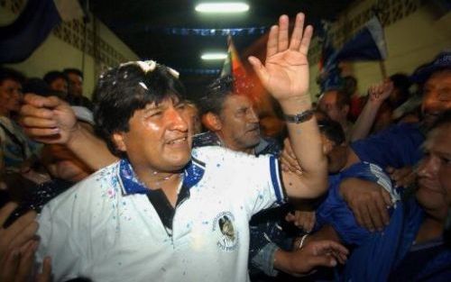 LA PAZ - De Boliviaanse president Morales. Foto EPA