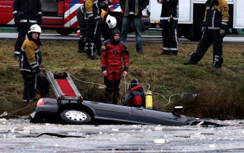 Gladheid zorgde woensdag voor honderden ongevallen. Foto ANP