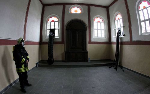 De tot gaskamer omgevormde synagoge. Foto EPA