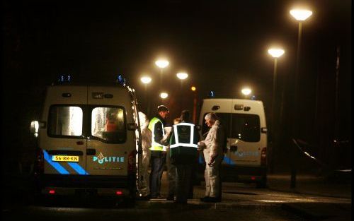 GENNEP - De politie heeft in de nacht van donderdag op vrijdag de omgeving van een woning in Gennep afgezet en houdt een technisch onderzoek in en rond de woning. Foto ANP