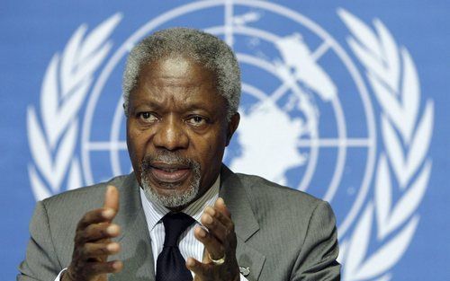 GENEVE â€“ De strijd om de opvolging van de secretaris generaal van de Verenigde Naties, Kofi Annan, is volop gaande. Foto EPA