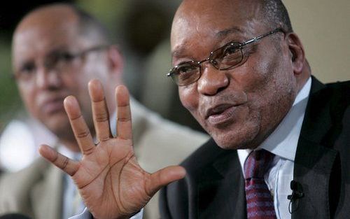 JOHANNESBURG - De voormalige Zuid-Afrikaanse vice-president Zuma bekritiseert invoering van het homohuwelijk. Foto EPA