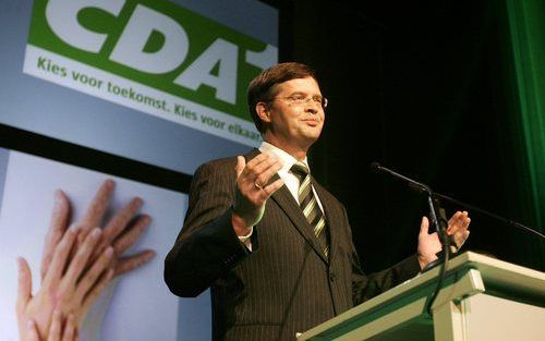 AMSTERDAM - Premier Balkenende tijdens het verkiezingscongres van het CDA. Foto ANP