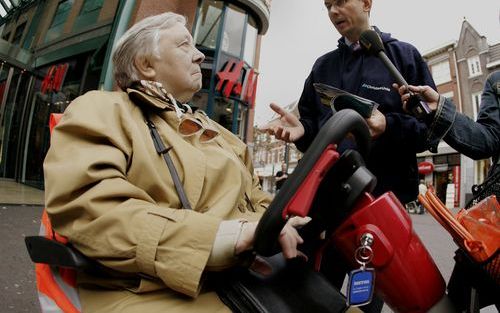 CU leider Rouvoet op verkiezingscampagne in Heerlen. Foto ANP.