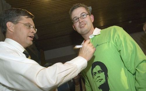 Balkenende op verkiezingstoernee in Harderwijk. Foto ANP