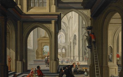 DEN HAAG – Dirk van Delen (1605 1671) schilderde in 1630 de Beeldenstorm. Van de roerige gebeurtenis uit de vaderlandse geschiedenis zijn verder geen schilderijen bekend. Van Delens kunstwerk wordt vandaag in het Haags Historisch Museum gepresenteerd. Ill