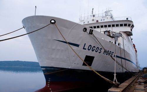 TROGIR – De Logos Hope, het nieuwe schip van Operatie Mobilisatie, in de haven van Trogir, Kroatië. De renovatiewerkzaamheden duren langer dan verwacht. Foto Operatie Mobilisatie