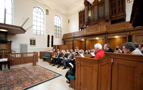 DEN HAAG – In de Waalse kerk in Den Haag, vlak bij het koninklijk paleis aan het Noordeinde, werd maandag de traditionele Residentie Pauzedienst gehouden. Foto RD Sjaak Verboom