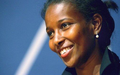 DEN HAAG - Hirsi Ali heeft met Tjibbe Joustra gesproken over haar beveiligingssituatie. Foto ANP