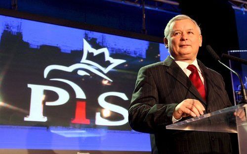 Ondanks de verkiezingsnederlaag boekte de partij van de Poolse premier Jaroslaw Kaczynski zondag een ruime stemmenwinst. Foto EPA