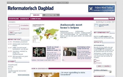 APELDOORN - De website van deze krant, refdag.nl, heeft een nieuw gezicht. Donderdag is de site, samen met erdeetref.nl, gelanceerd. Foto RD