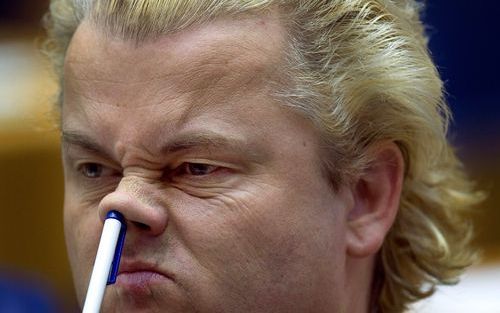 DEN HAAG - Wilders: De Tweede Kamer heeft een cordon sanitaire gelegd rond de Partij voor de Vrijheid (PVV). Foto ANP