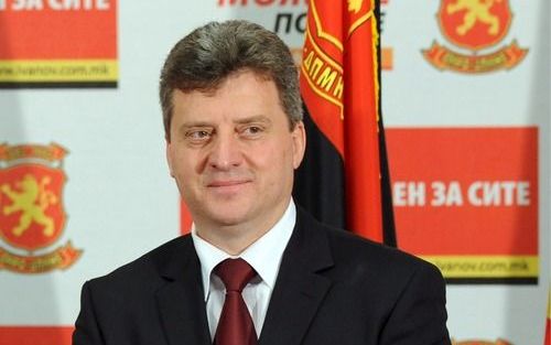 SKOPJE – Djordje Ivanov is dinsdag voor het parlement in Skopje beëdigd als nieuwe president van de Voormalige Joegoslavische Republiek Macedonië (FYROM). Foto EPA