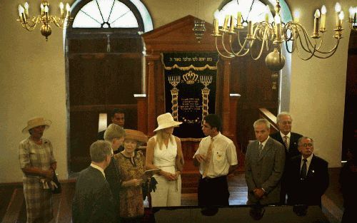 RECIFE - Koningin Beatrix, prins Willem-Alexander en prinses Máxima bezoeken de synagoge Kahal Zur Israel in Recife. - Foto RD, Henk Visscher