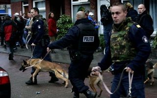 Een anti-terreuractie in Den Haag. Foto ANP