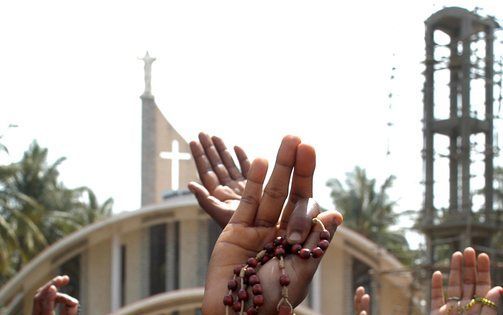 Christenen in Orissa vragen aandacht voor hun situatie. Foto EPA