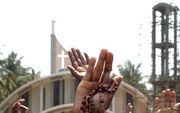 Christenen in Orissa vragen aandacht voor hun situatie. Foto EPA