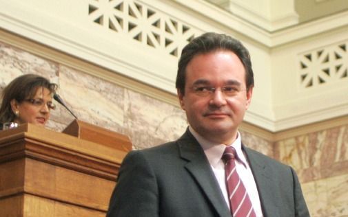 De Griekse minister van Financiën, George Papaconstantinou. Foto EPA