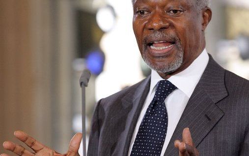 DUBLIN - „De financiële crisis verdient dringend aandacht. Maar dat geldt voor de hongerkwestie ook. Miljoenen zullen sterven. Is dat minder urgent?” vroeg Kofi Annan zich gisteren af tijdens een conferentie in Dublin. Foto EPA