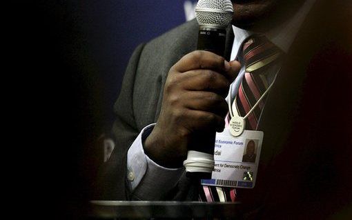 De secretaris–generaal van de Zimbabwaanse oppositiepartij MDC, Tendai Biti, is donderdag gearresteerd. Foto EPA