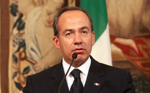 Felipe Calderon, de huidige president van Mexico . Foto EPA