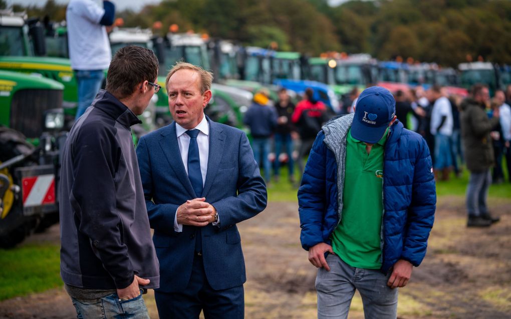 Van der Staaij op het Malieveld. beeld Cees van der Wal