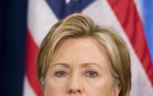 De aanstaande Amerikaanse minister van Buitenlandse Zaken, Hillary Clinton, heeft haar toekomstige ministerie bezocht. Foto EPA