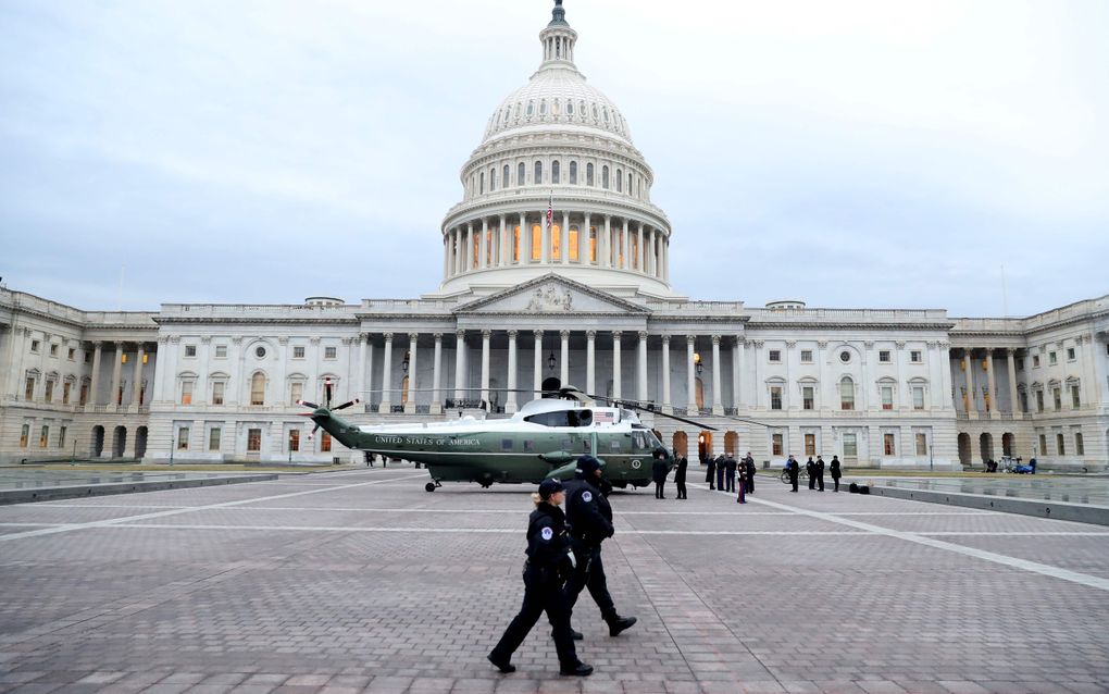 Het Capitool, vrijdagochtend. beeld AFP