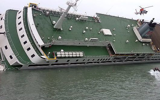 De veerboot Sewol. beeld EPA