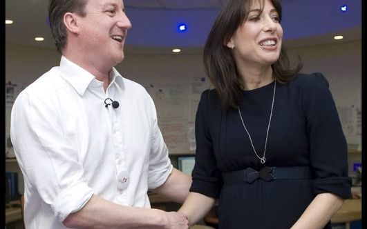 David Cameron en zijn vrouw. Foto EPA