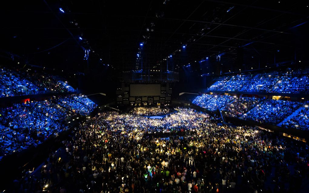 De EO-jongerendag werd in 2019 voor het eerst in Ahoy gehouden. beeld ANP, Jeroen Jumelet