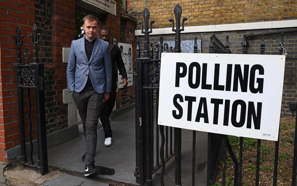 Stemlokaal in Londen. beeld AFP