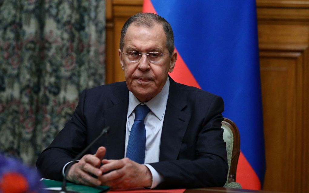 De Russische minister van Buitenlandse Zaken Sergei Lavrov. beeld AFP 