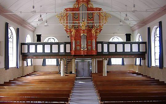 Het orgel in de gereformeerde kerk van Berghuizen. Foto Ronald IJmker