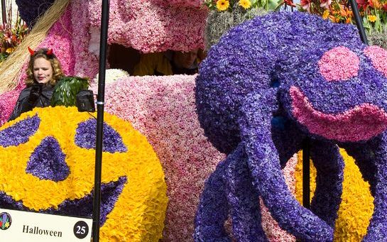 Veel meer dan de verwachte 1 miljoen mensen hebben zaterdag langs de route gestaan van het Bloemencorso van de Bollenstreek. Foto ANP