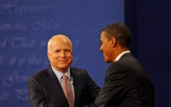 Voor het tweede debat tussen McCain en Obama wordt veel vuurwerk verwacht. - Foto EPA