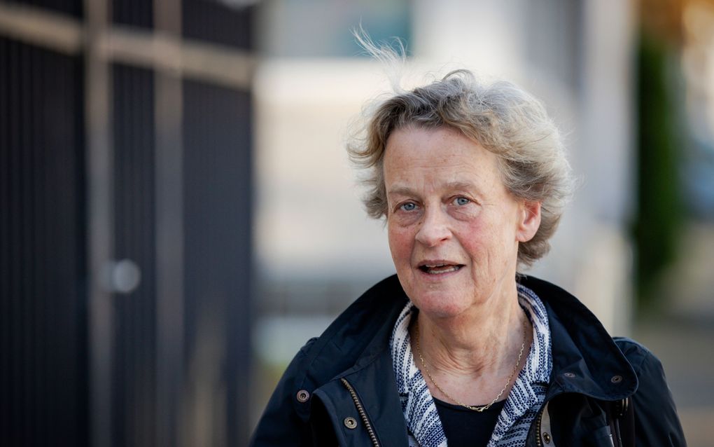 Advocaat Benedicte Ficq komt aan bij de bunker, de extra beveiligde rechtbank in Amsterdam Osdorp. beeld ANP, Robin van Lonkhuijsen