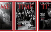 Op de cover van Time Magazine prijken journalisten. beeld AFP