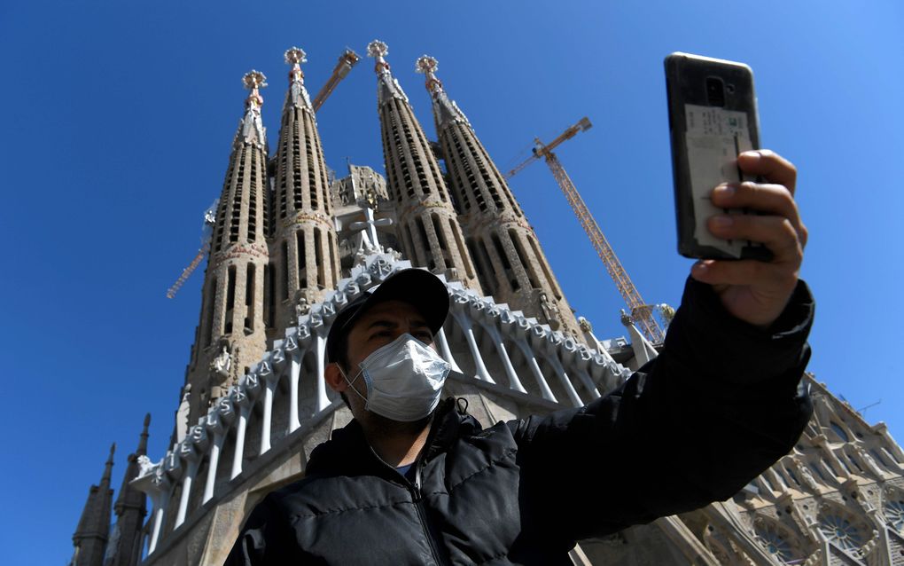 De Sagrada Familia in Barcelona. beeld AFP