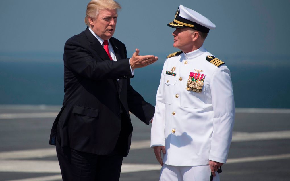 Trump in Norfolk, Virginia. beeld AFP