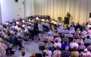 In september 2022 hield de hersteld gereformeerde kerk Bunschoten-Spakenburg haar eerste diensten in multifunctioneel centrum De Samenklank in Bunschoten-Spakenburg. beeld hgk Bunschoten-Spakenburg