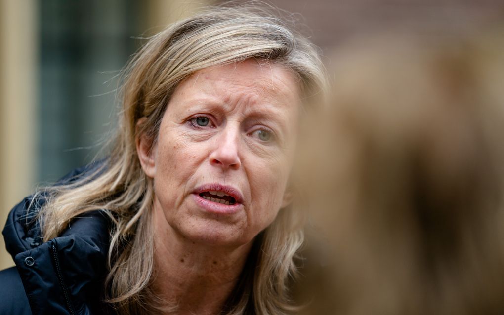 Minister Kajsa Ollongren van Binnenlandse Zaken en Koninkrijksrelaties (D66) vorige week bij aankomst op het Binnenhof voor de wekelijkse ministerraad. beeld ANP, Bart Maat