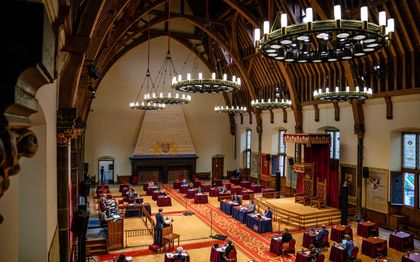 Kamerdebat in de Ridderzaal over het coronavirus. beeld ANP, Bart Maat
