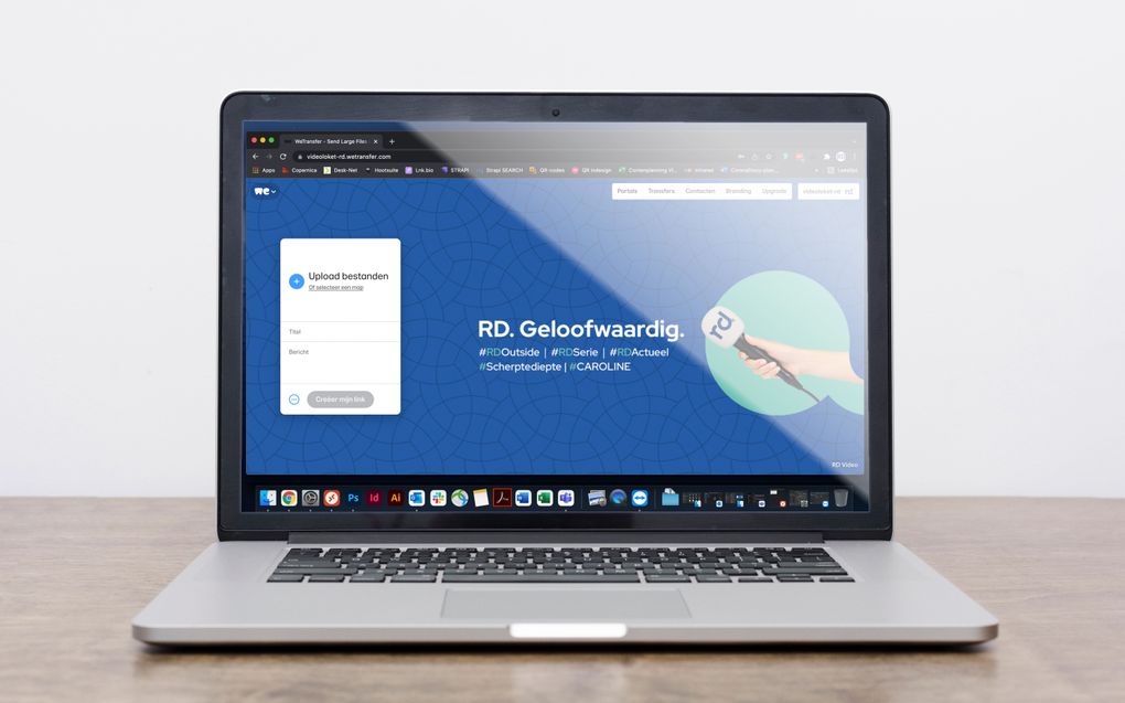 WeTransfer is een Nederlandse down- en uploaddienst waarmee grote bestanden tot twintig gigabyte verstuurd kunnen worden. beeld RD